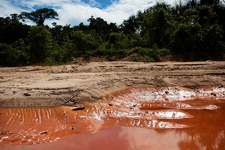Illegal gold mining: Land affected by illegal gold mining