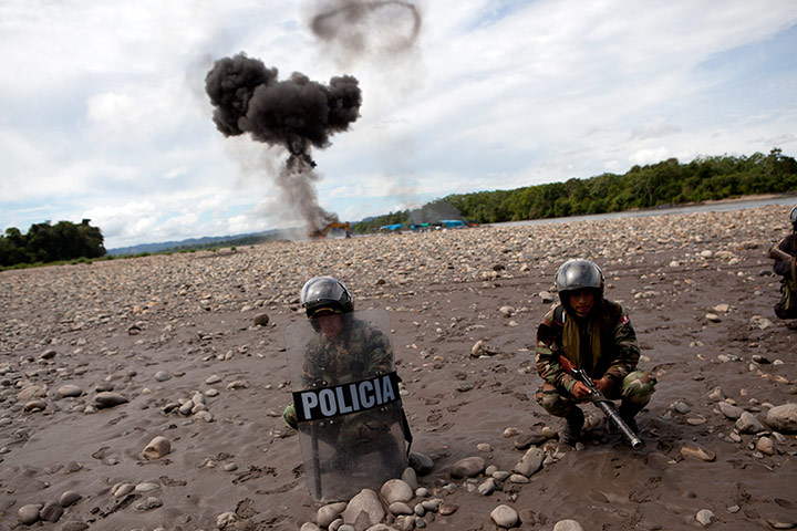 Illegal gold mining: Police secure the area