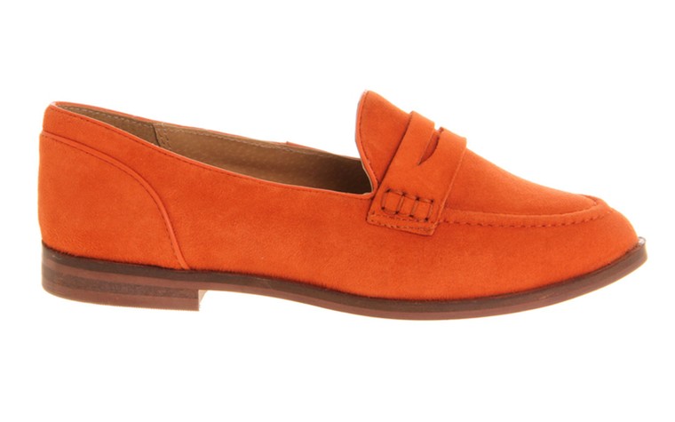 Summer shoes for drizzle: Summery shoes for rubbish weather - orange loafers by Office