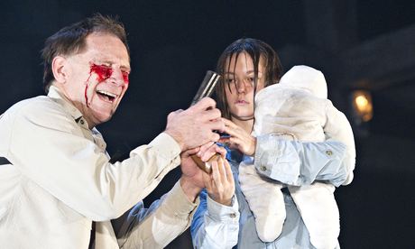 Gouging reaction … Danny Webb and Lydia Wilson in Sarah Kane