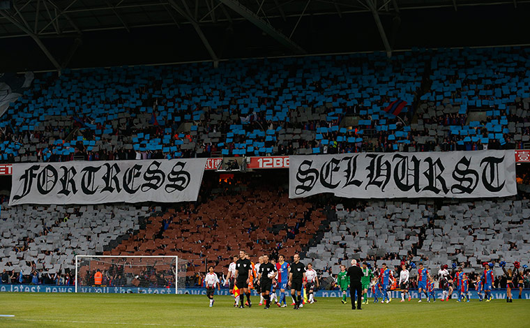 palace v liverpool: Tifo at Selhurst Park