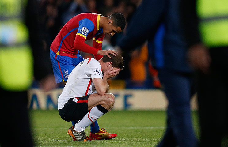 Palace versus Liverpool: Thomas Ince consoles a crying Steven Gerrard 