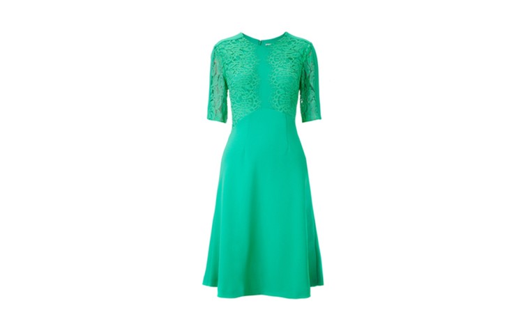 Summer party dresses: Summer party dresses - green half sleeve dress by Whistles