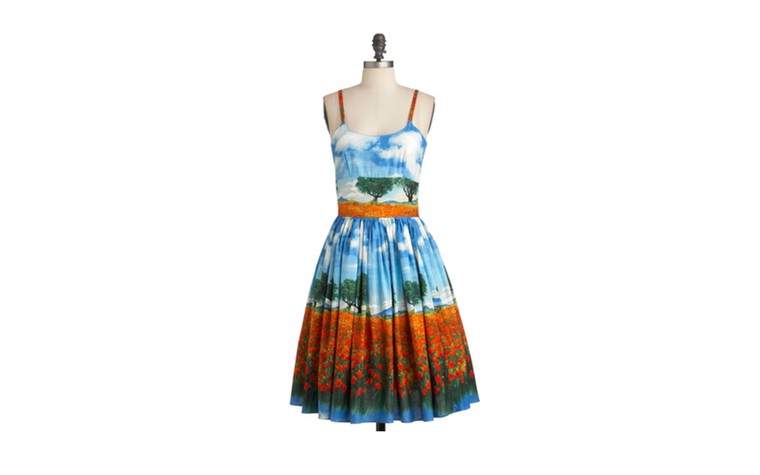 Summer party dresses: Summer party dresses - field print frock by Mod Cloth