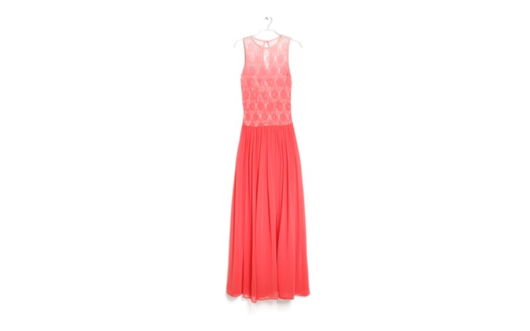 Summer party dresses: Summer dresses - white-pink-red gradient maxi by Mango