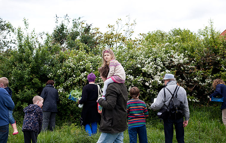 wild food gallery: Joanne Mudhar led a wild food walk around her small communal farm in Suffolk, where the locals gathered fresh nettles, elderflowers and dandelions to create a seasonal supper