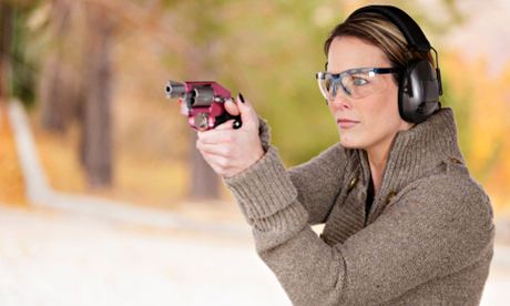 Woman with a gun