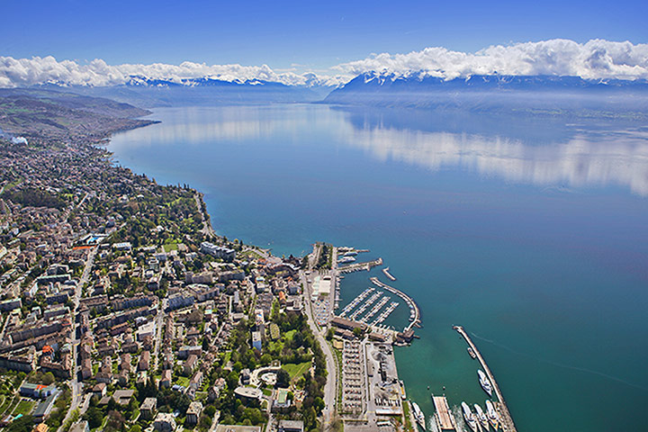 Swiss TB gallery: Swiss TB: aerial view of Lausanne