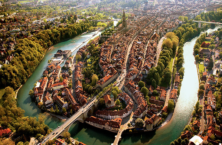 Swiss TB gallery: Swiss TB: aerial view of Bern