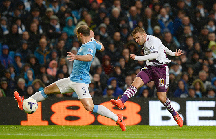 City versus villa: Aston Villa's striker Andreas Weimann