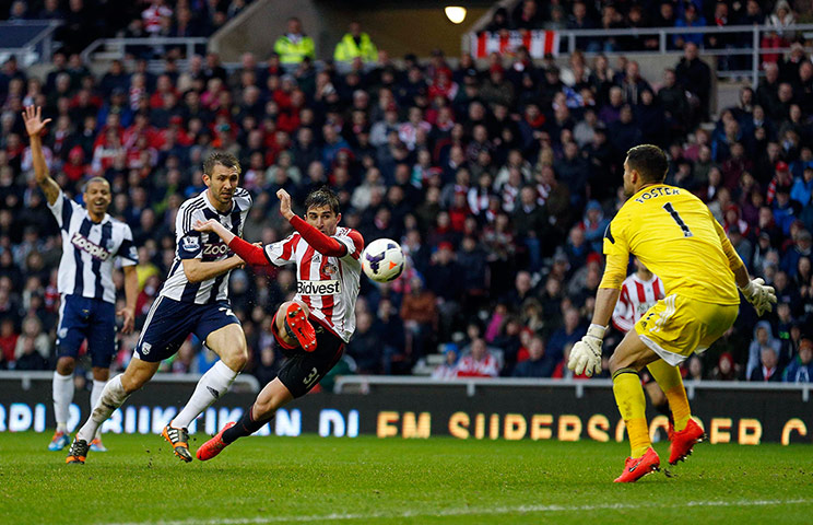 City versus villa: Sunderland's Fabio Borini shoots to score