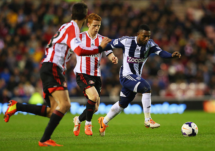 City versus villa: Stephane Sessegnon surges past goalscorer Jack Colback