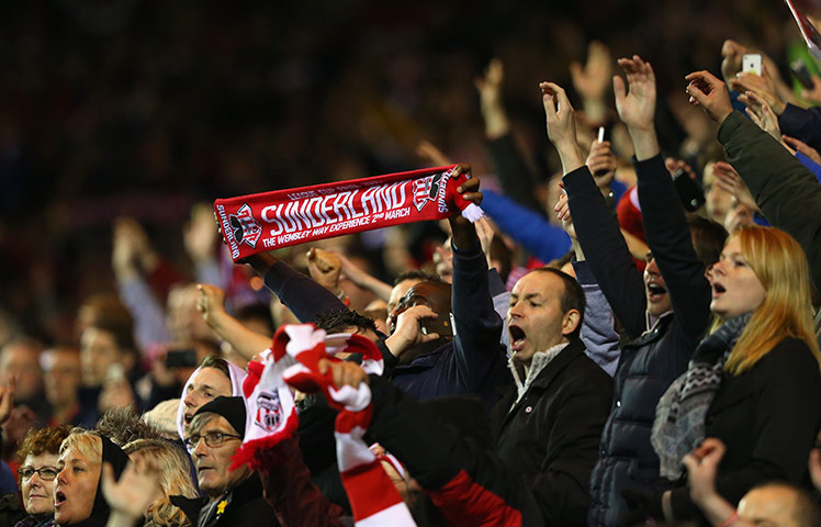 City versus villa: Sunderland fans