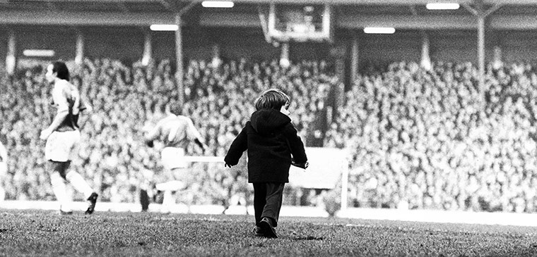 memory lane: Small boy invades the pitch on 14 February 1981.