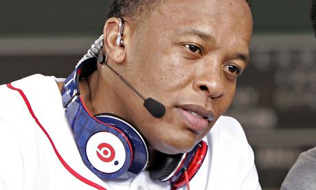 Dr Dre wears a pair of Beats headphones