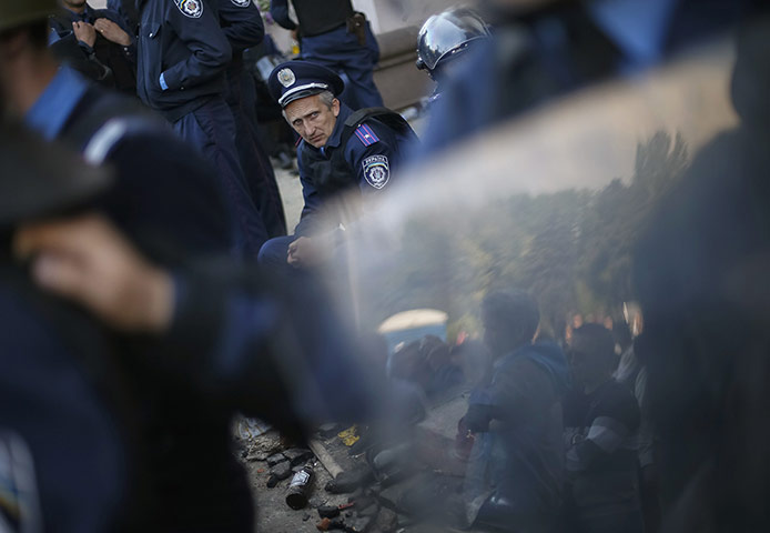20 Photos: Ukrainian interior ministry security forces stand guard Odessa