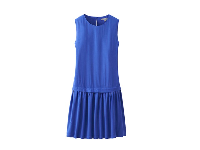 50 best summer dresses: Best summer dresses - blue mini dress with drop waist pleats by Uniqlo