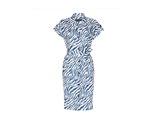 50 best summer dresses: Best summer dresses - zebra print linen shirt belted dress by Jaeger