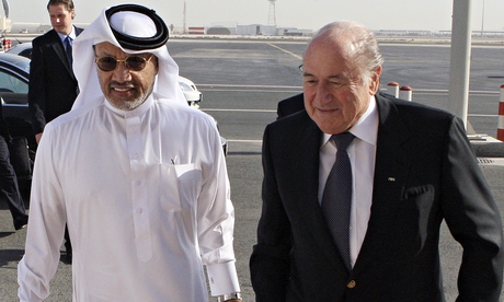 Mohamed Bin Hammam and Sepp Blatter meet in Doha, in 2010. 