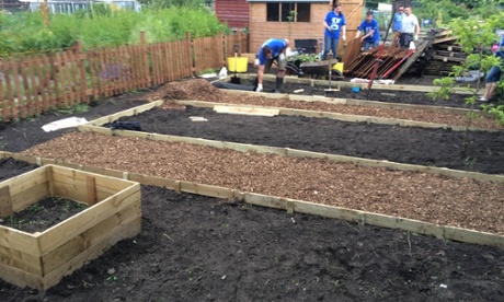 Stretford Sure Start Children's Centre this afternoon - what a difference a few hours make.