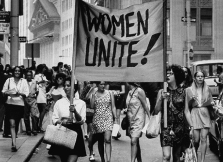 A women's liberation demonstration.