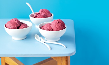 Blackcurrant ice-cream