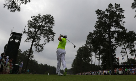 Lee Westwood in action on day one.