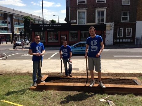 Volunteers at Bemerton villages for Guardian volunteering week 2014