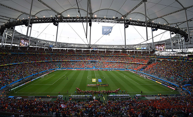 sport: General view before the Group B football