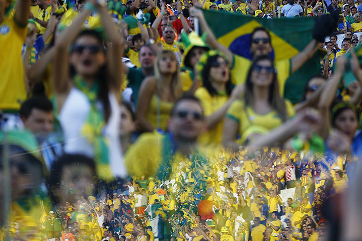 20 Photos: Brazilian fans before the opening match of the 2014 World Cup