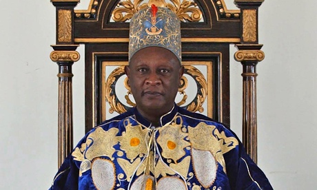 King Solomon Iguru of Bunyoro in Uganda at his palace in Hoima
