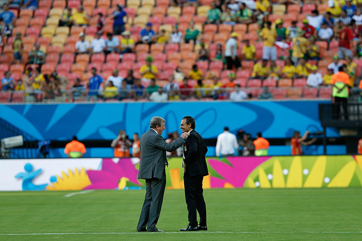 England v Italy: Roy Hodgson and Cesare Prandelli