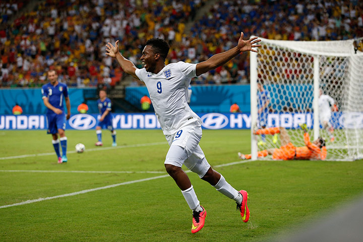 England versus Italy: Sturridge celebrates