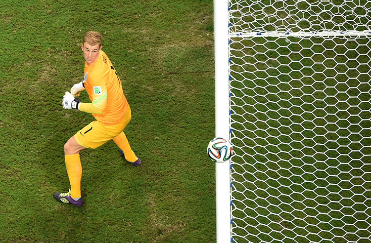 England versus Italy: England's goalkeeper Joe Hart