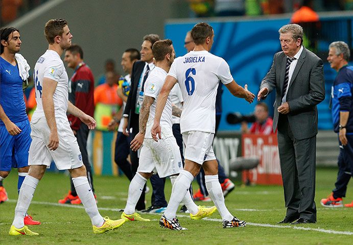 England versus Italy: roy glum