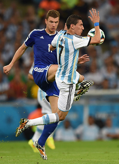 Argentina v Bosnia..: Bosnia-Hercegovina's forward Edin Dzeko