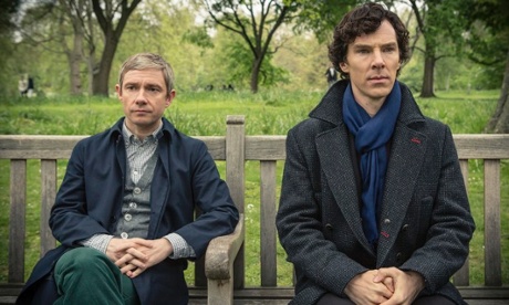 Martin Freeman and Benedict Cumberbatch as Dr John Watson and Sherlock Holmes