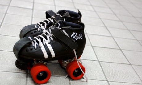 A pair of quads on the changing room floor.