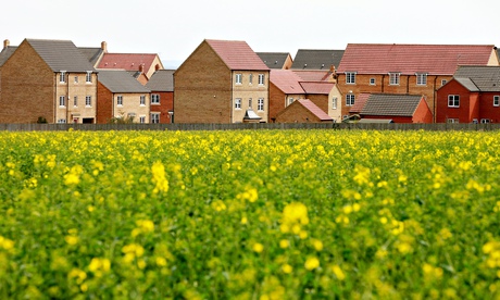 New homes in a field