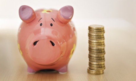 Piggy bank with savings