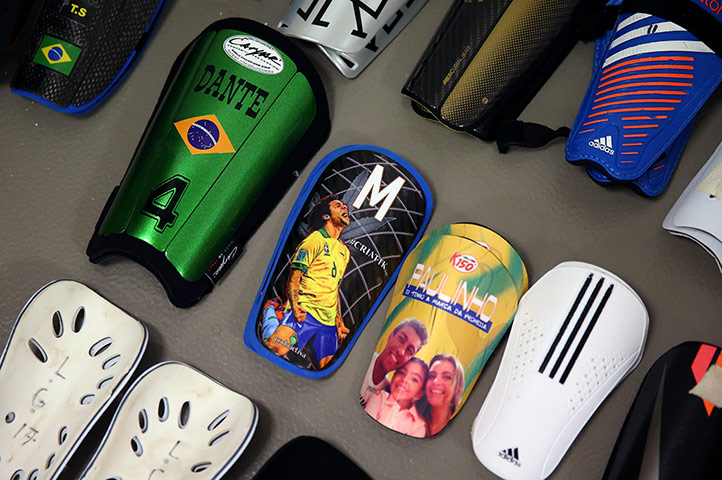 brazil versus mexico: Brazil shin pads