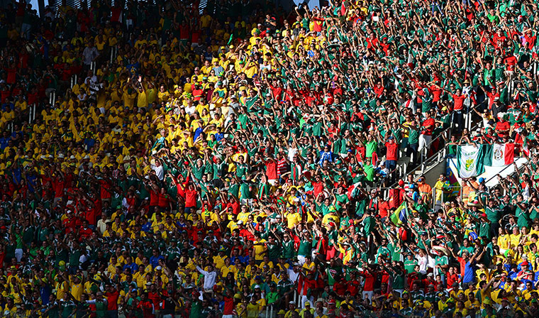 brazil versus mexico: Mexican wave