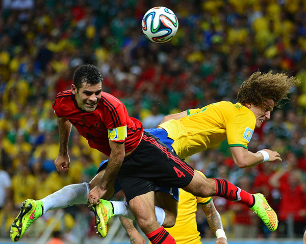 Brazil game: David Luiz and Rafael Marquez