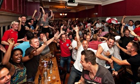 England fans celebrating