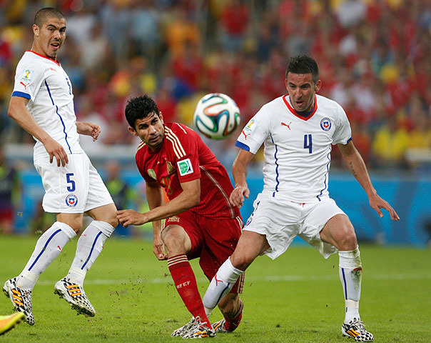 spain v chile : Diego Costa