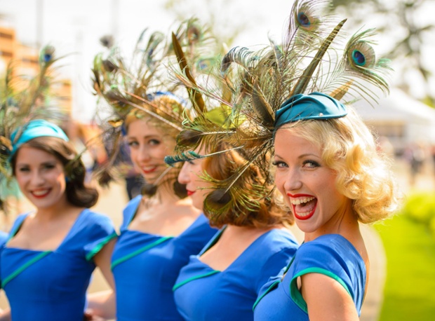 A Cappella group The Tootsie Rollers on enjoy Ascot ahead of ladies day today