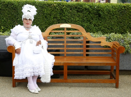 Taking a rest on Ladies' Day at Royal Ascot.