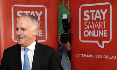 Minister for Communications Malcolm Turnbull speaks to the media during a press conference at Parliament House in Canberra, Monday June, 2, 2014.