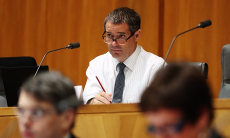 Senator Stephen Conroy during the Foreign Affairs, Defence and Trade Legislation Committee at Parliament House in Canberra, Monday June, 2, 2014.