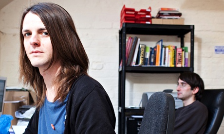 Mark Brown at his desk at the offices of One in Four
